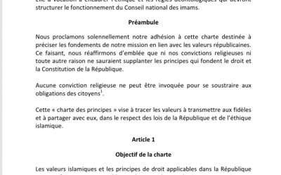La charte de principes et l’influence turque en France